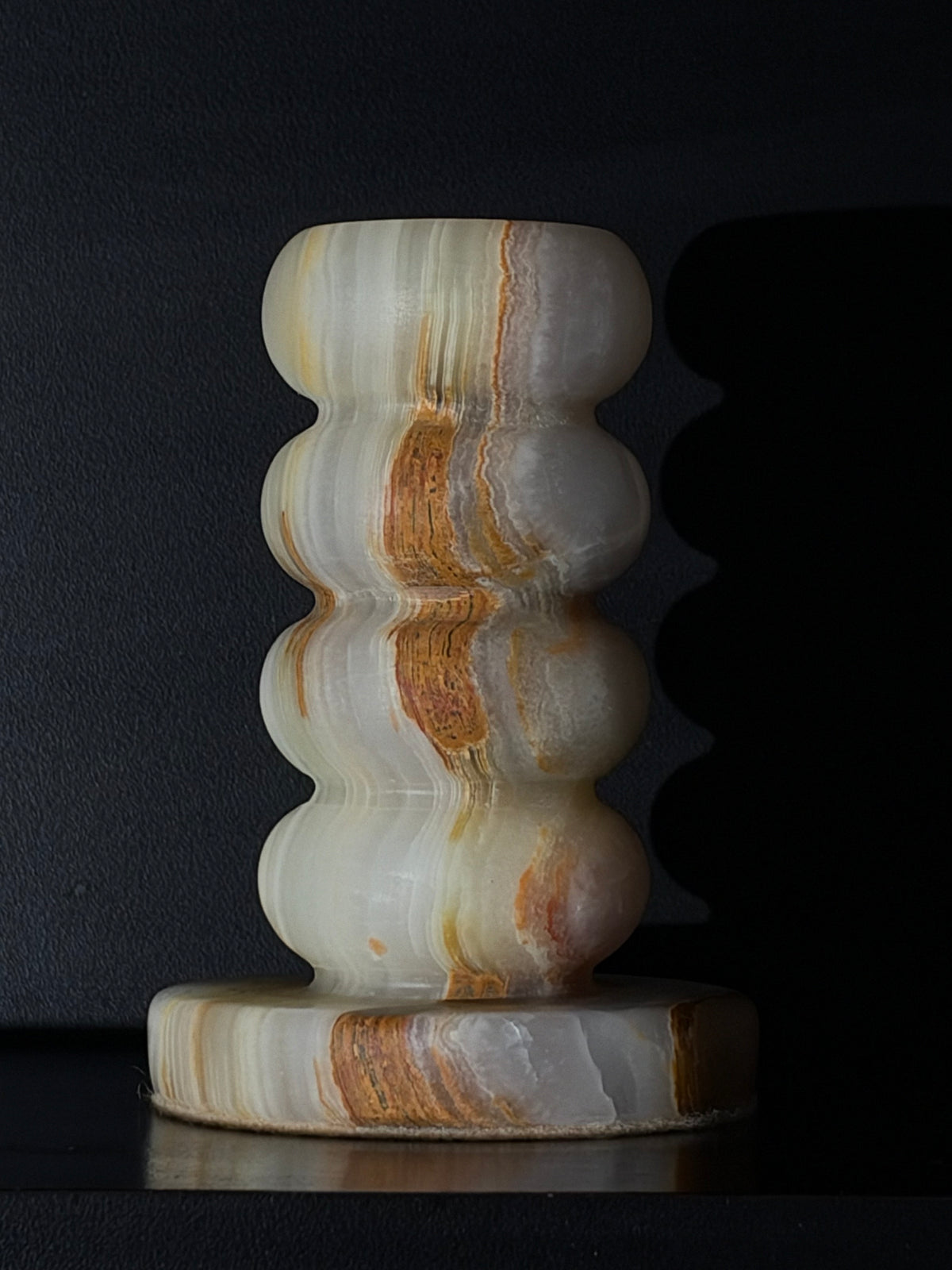 Candlestick onyx light green L