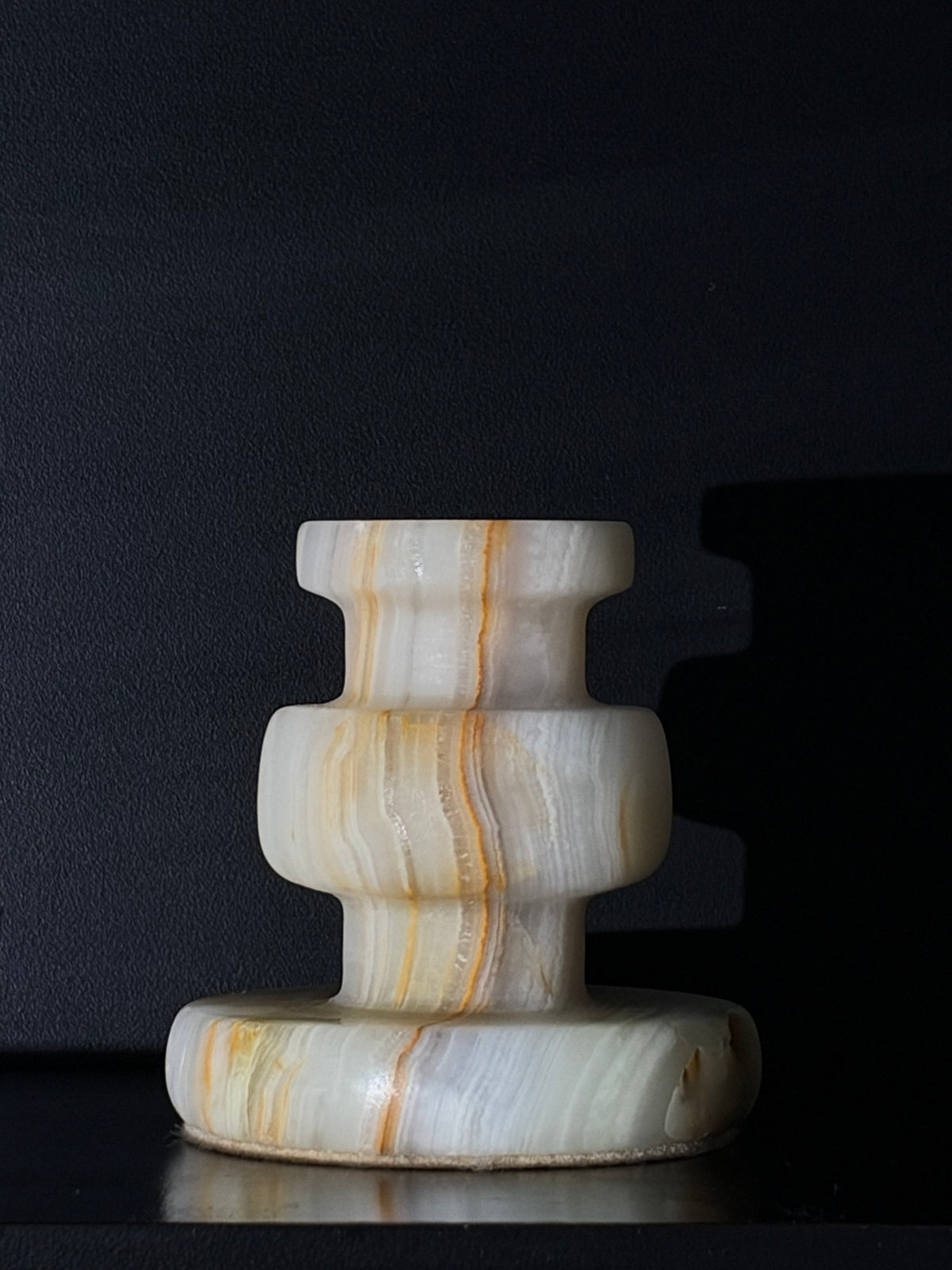 Kandelaar onyx lichtgroen M