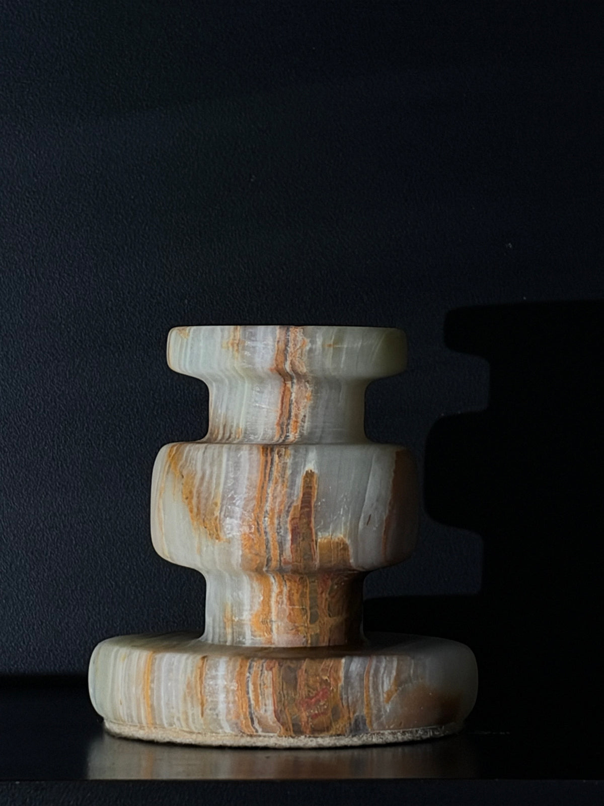 Kandelaar onyx lichtgroen M