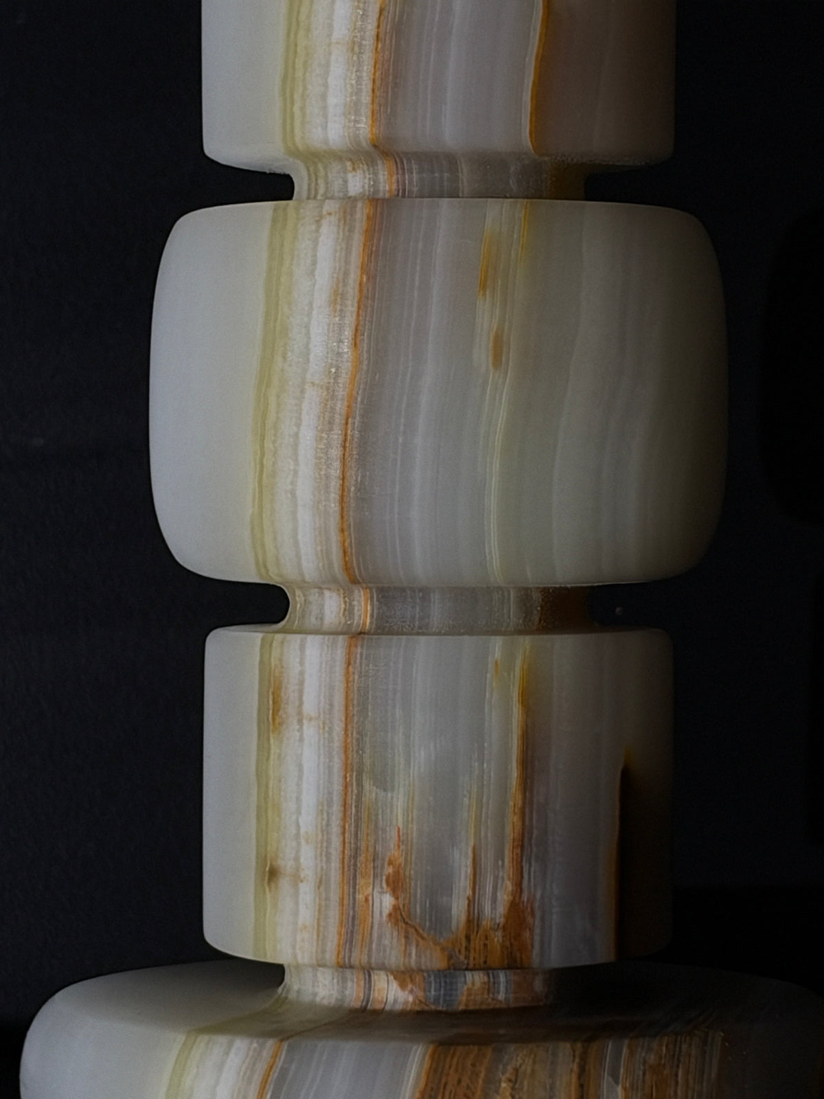 Candlestick onyx light green XL