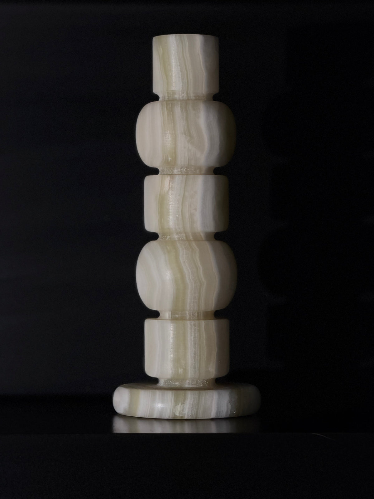 Candlestick onyx light green XL
