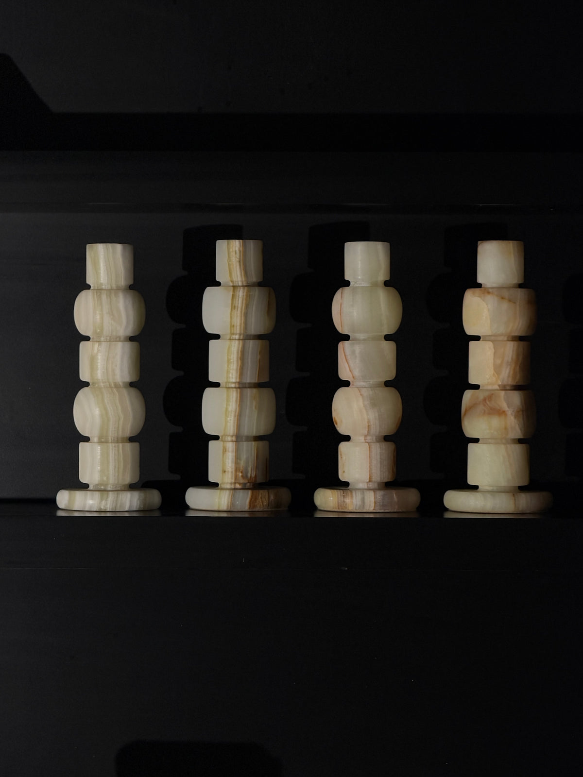 Candlestick onyx light green XL