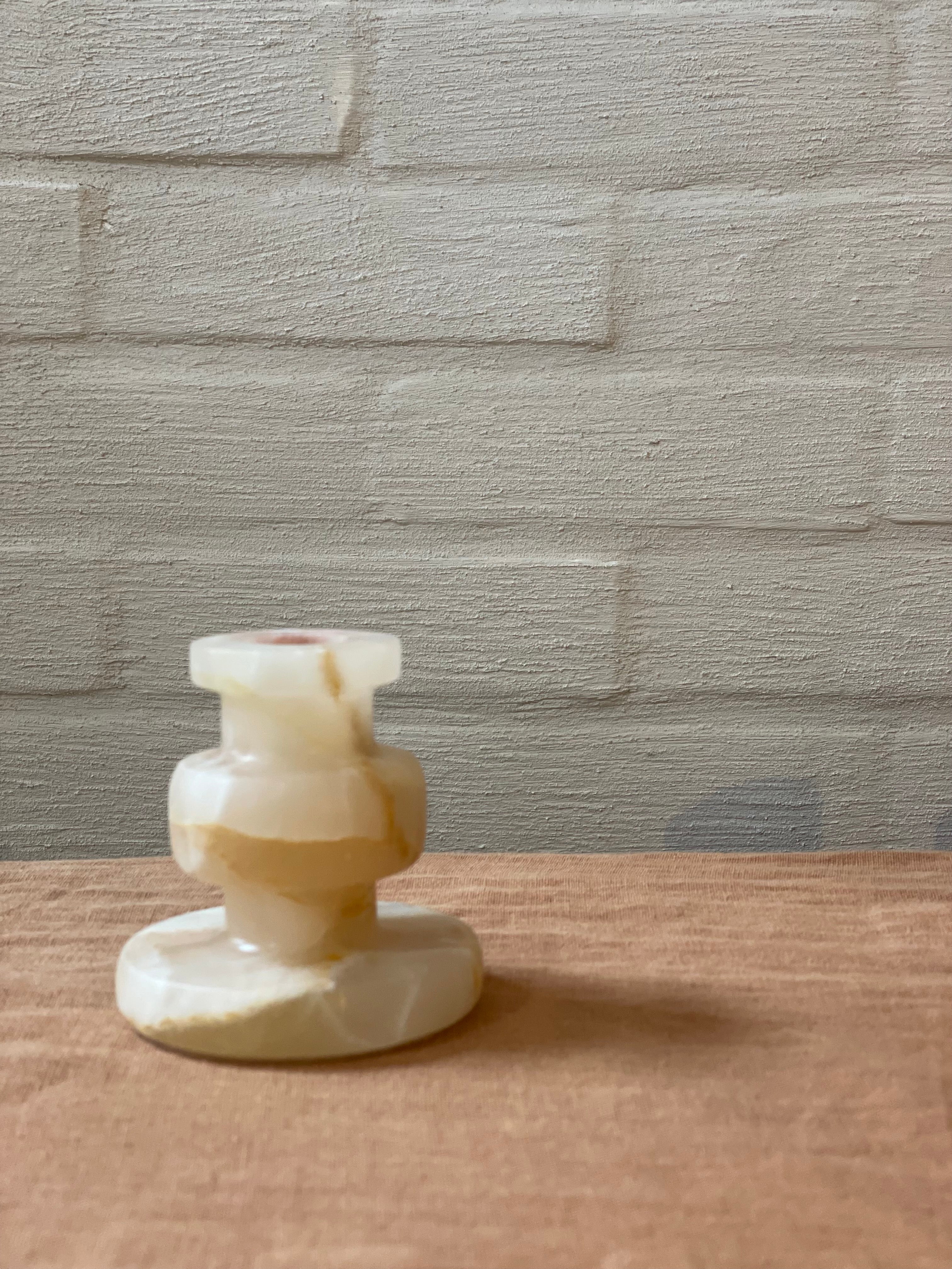 Candlestick onyx caramel M