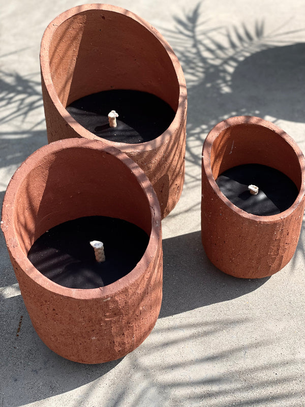 Sand outdoor candles