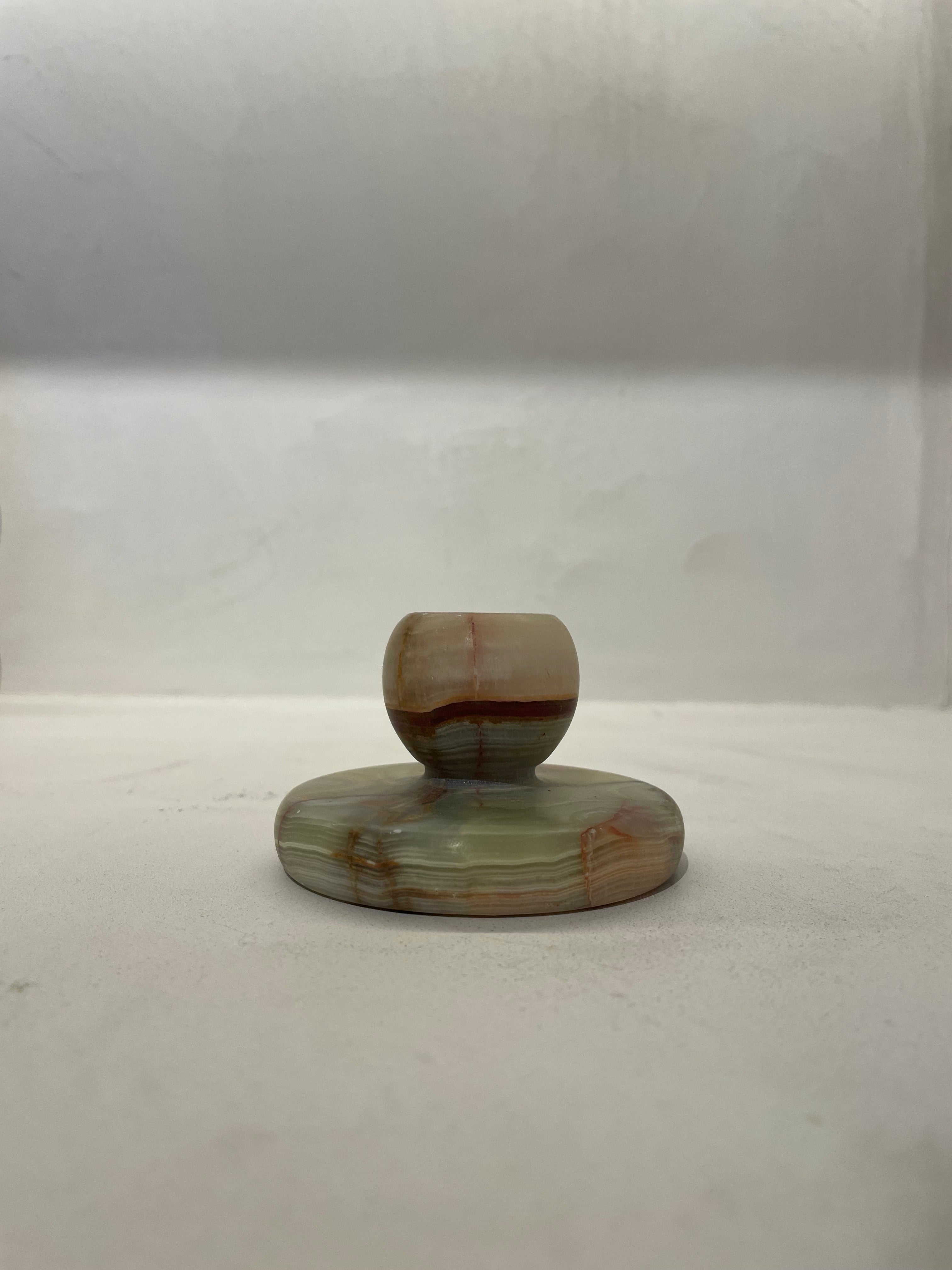 Candlestick onyx green S