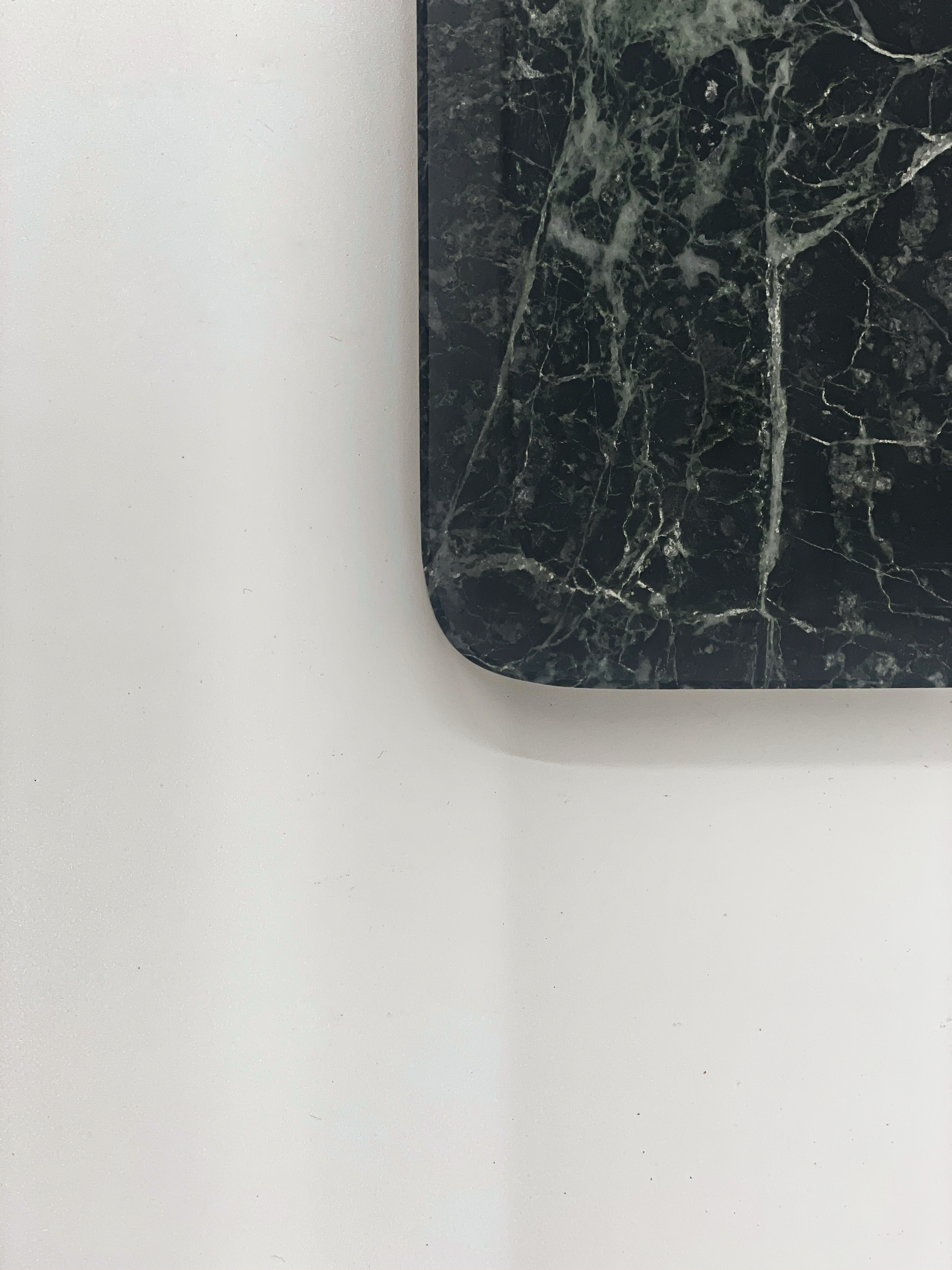 Plate Tinos green marble M