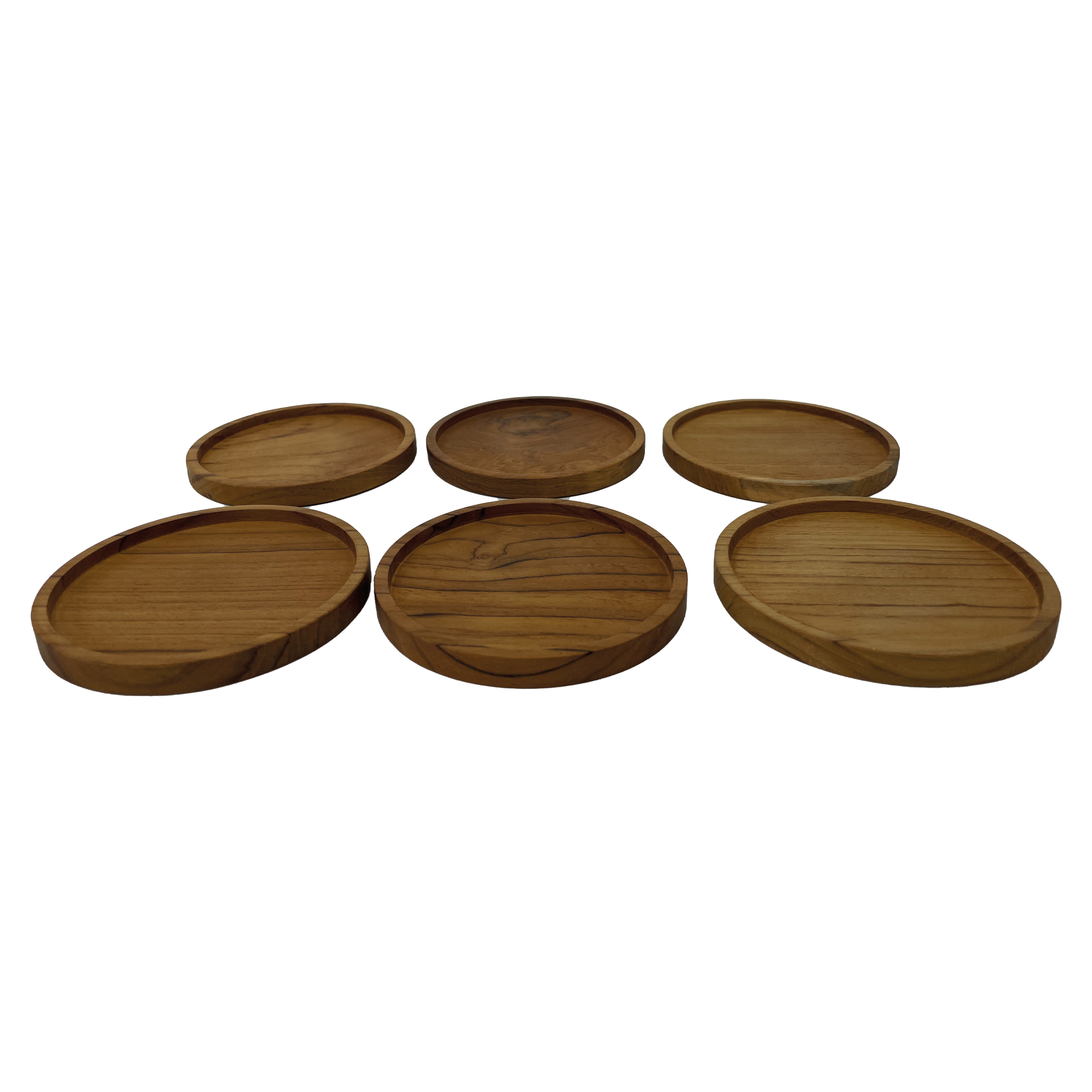 Coasters wood - set of 6