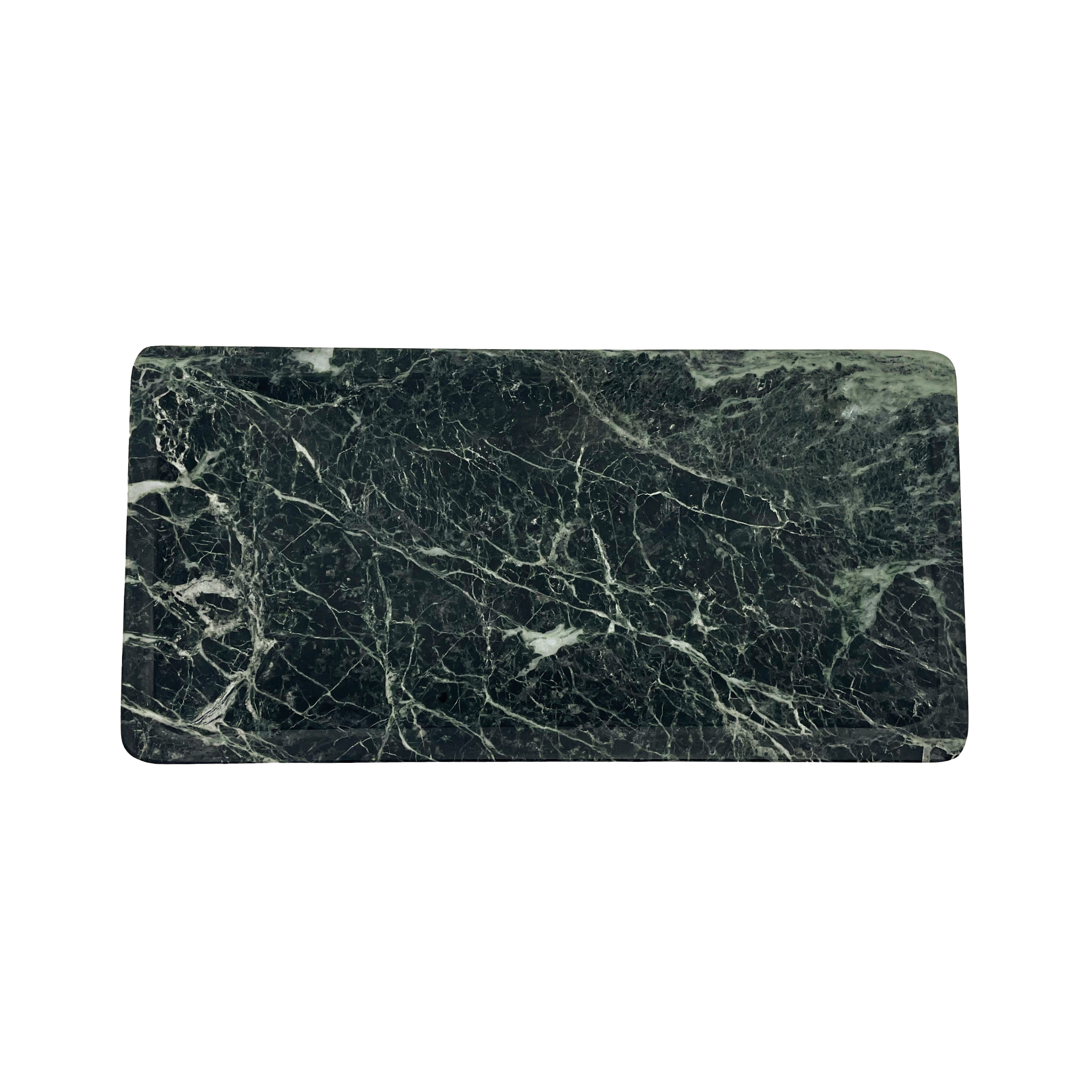 Plate Tinos green marble M