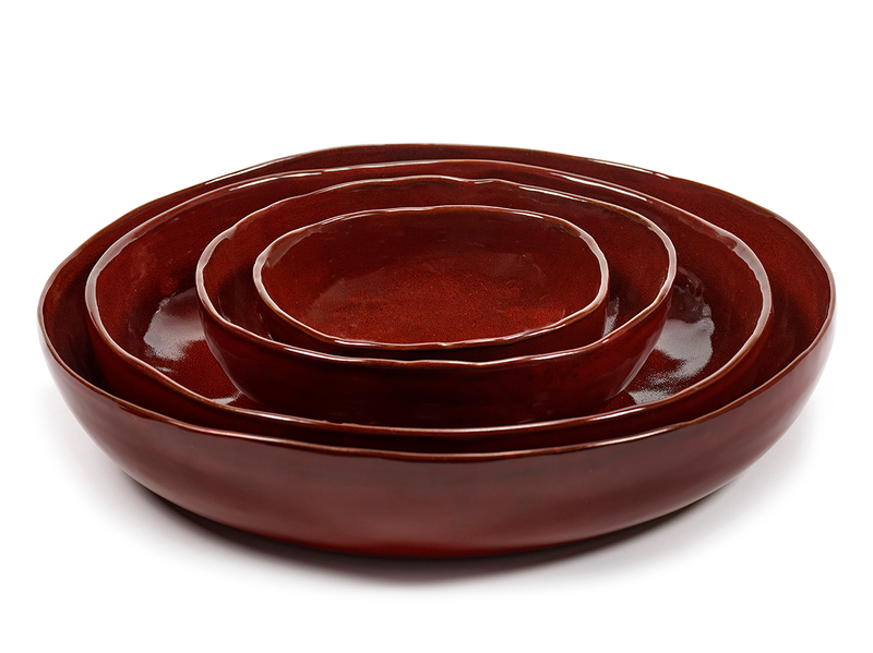 Bowl M - La Mère by Marie Michielssen - Venetian red