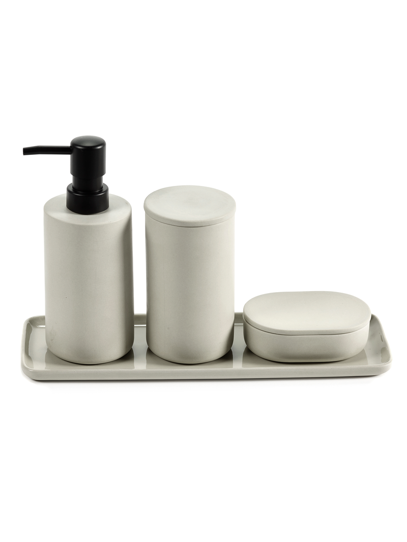 Beige rectangular tray L - Bertrand Lejoly
