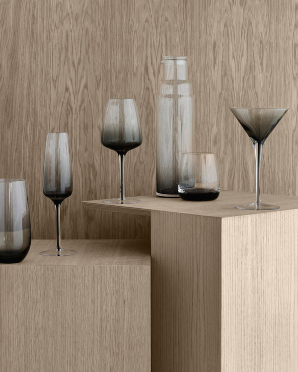 Glasses black - set of 4