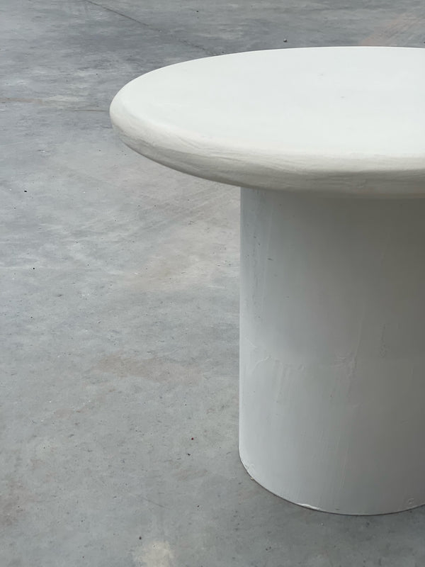 Table d'appoint Concrete Ciré - Ecru