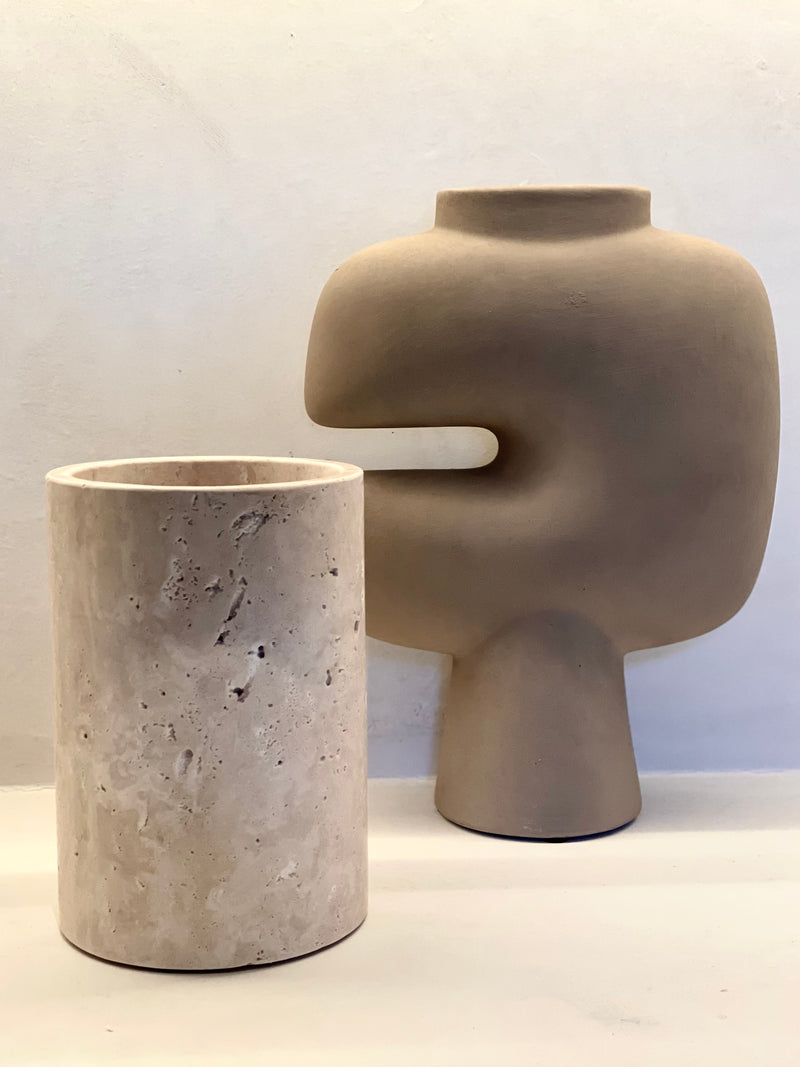 Travertine wine cooler