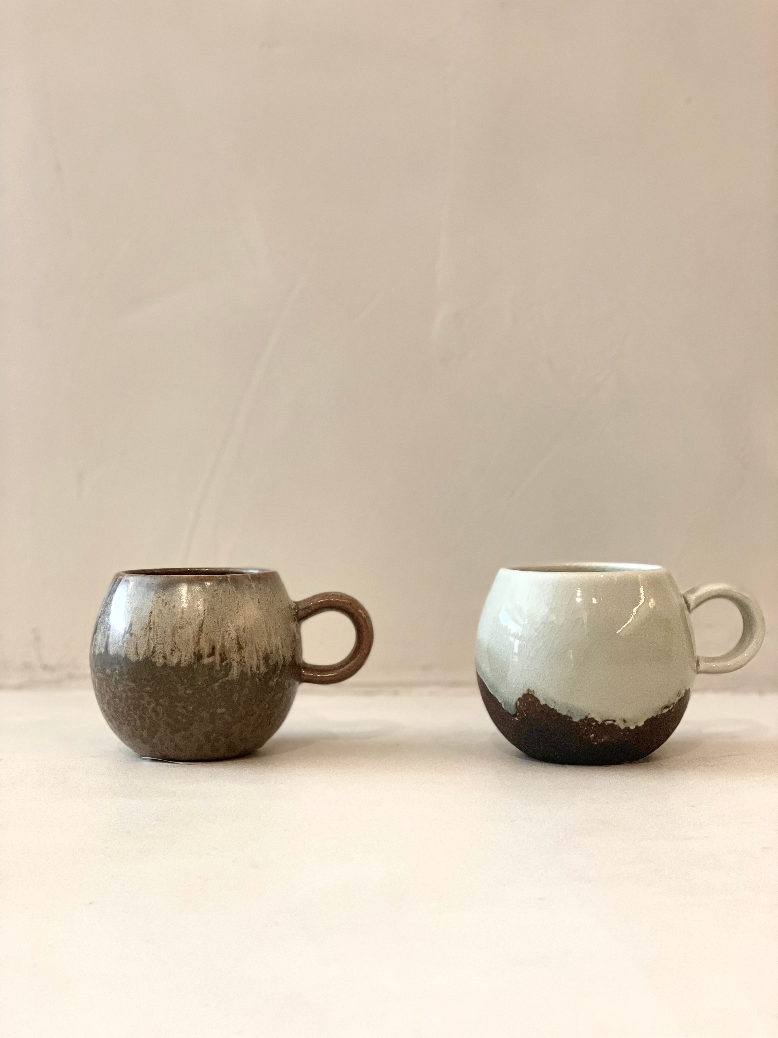 Ceramic cup Paula - dark brown