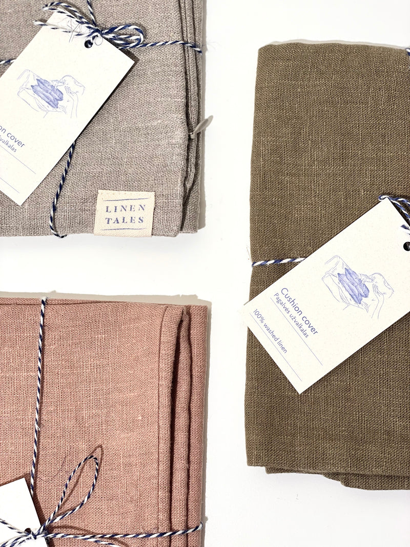 Linen pillow - Café crème