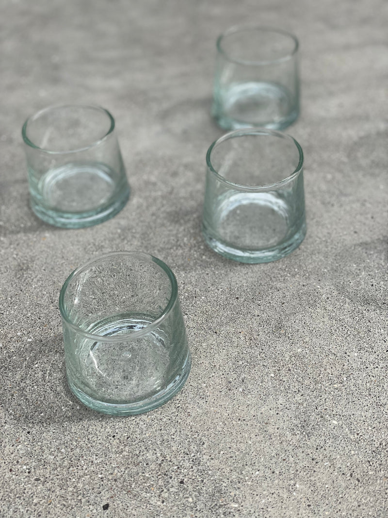 Glass snack jars transparent - set of 6