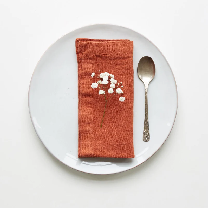 Baked clay linen napkins - set of 4
