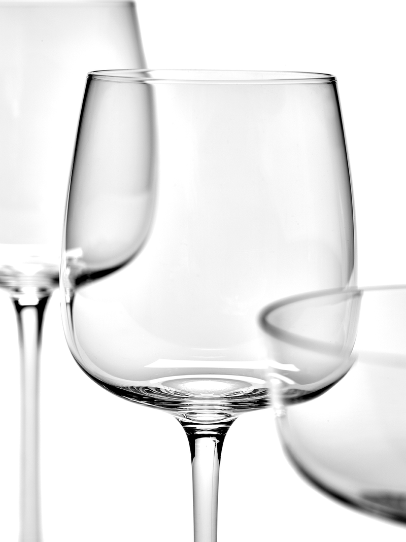 Red wine glass curved - Vincent Van Duysen - Set of 4