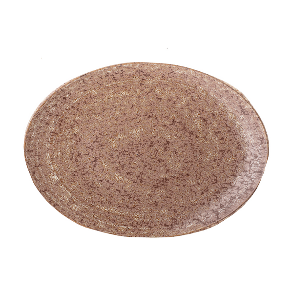 Columbine ceramic oval plate