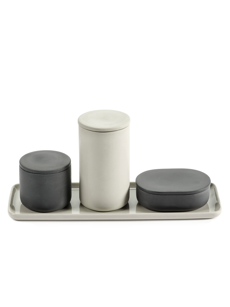 Beige rectangular tray L - Bertrand Lejoly