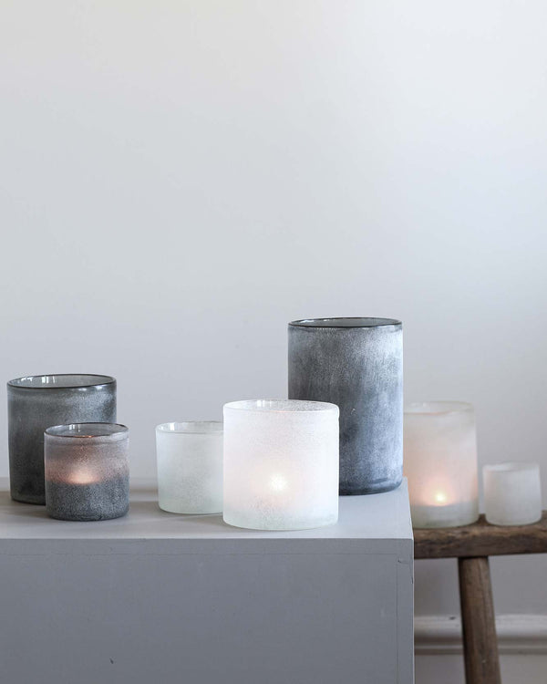 Bougeoir Frost Grand gris