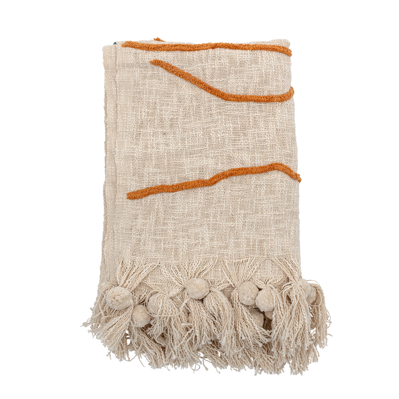 Plaid Gisa en coton - brodé