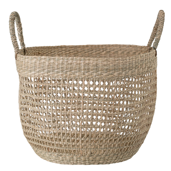 Storage basket in seagrass